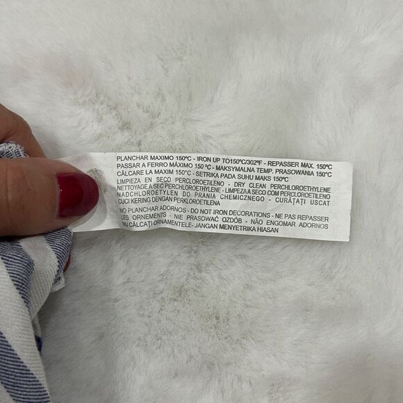 Zara Womens Size Small Stripe Button Down Shirt Nautical Crest Patch Long Sleeve - Picture 13 of 13